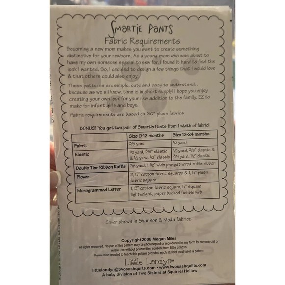 Diaper Cover Pattern - Picture 3 of 3